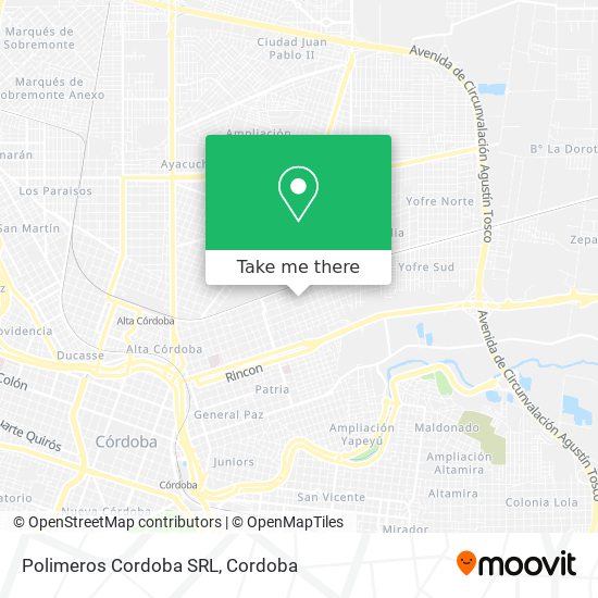 Mapa de Polimeros Cordoba SRL