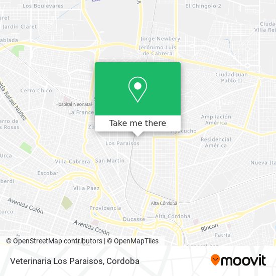 Veterinaria Los Paraisos map