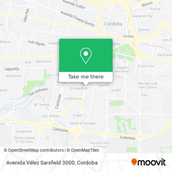 Avenida Vélez Sarsfield 3000 map