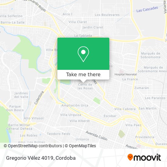 Gregorio Vélez 4019 map