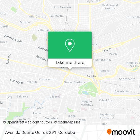 Mapa de Avenida Duarte Quirós 291