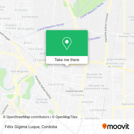 Félix Gigena Luque map