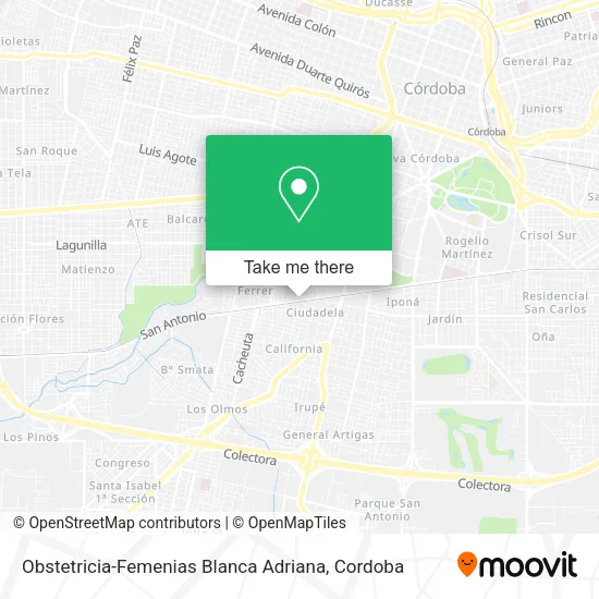 Obstetricia-Femenias Blanca Adriana map