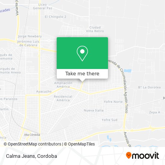 Calma Jeans map