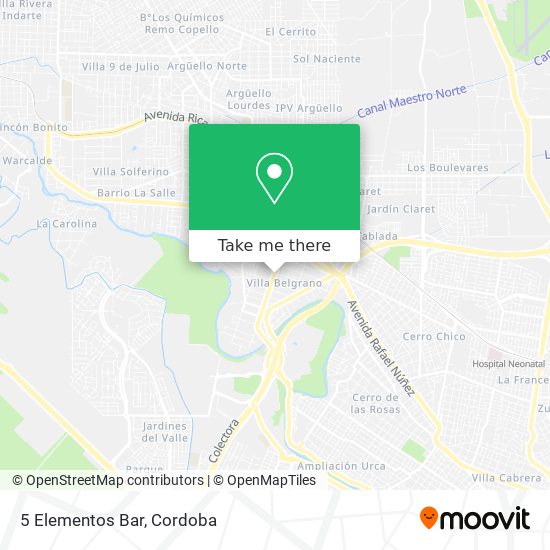 How to get to 5 Elementos Bar in Capital by Colectivo?