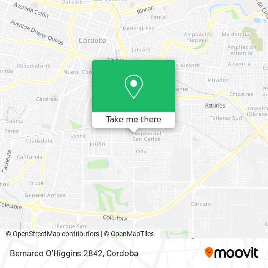 Bernardo O'Higgins 2842 map