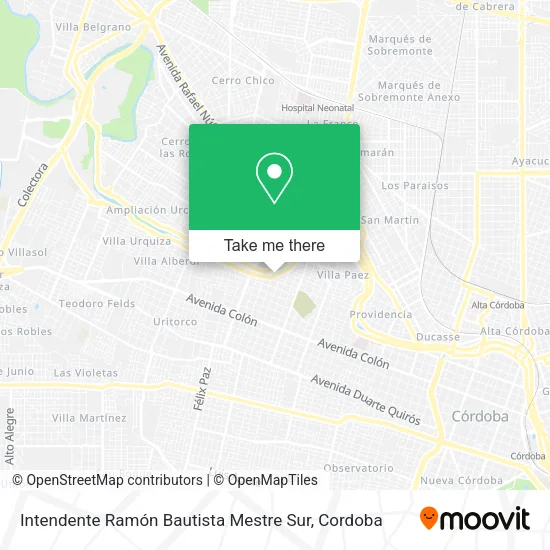 Intendente Ramón Bautista Mestre Sur map
