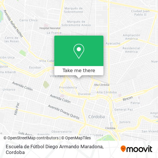 Mapa de Escuela de Fútbol Diego Armando Maradona