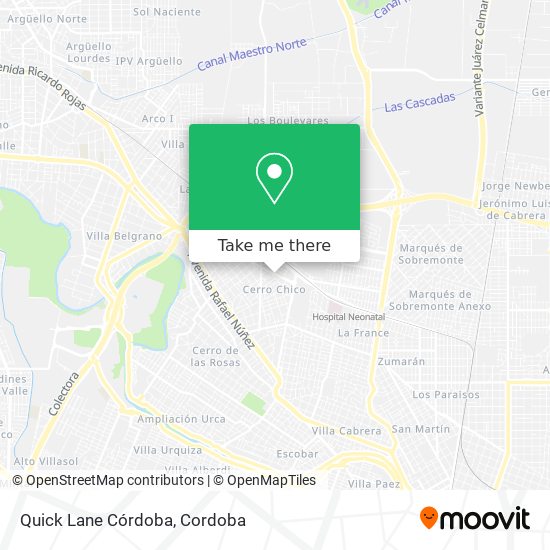 Quick Lane Córdoba map