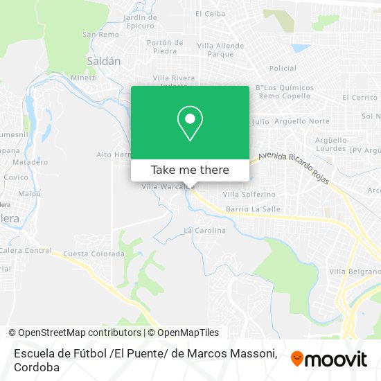 Mapa de Escuela de Fútbol /El Puente/ de Marcos Massoni