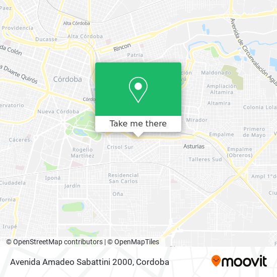 Avenida Amadeo Sabattini 2000 map