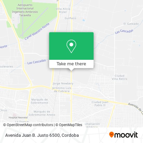 Mapa de Avenida Juan B. Justo 6500