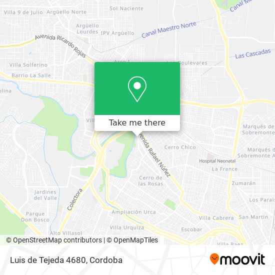 Luis de Tejeda 4680 map