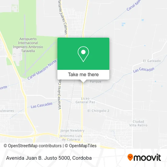 Avenida Juan B. Justo 5000 map