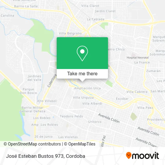 José Esteban Bustos 973 map