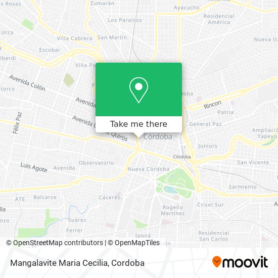 Mangalavite Maria Cecilia map