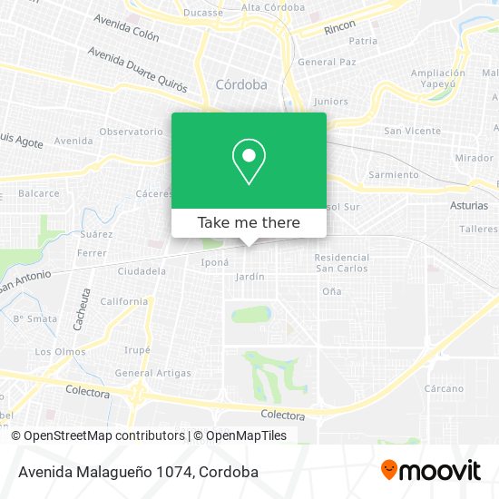 Avenida Malagueño 1074 map