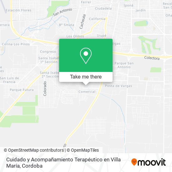 Cuidado y Acompañamiento Terapéutico en Villa María map