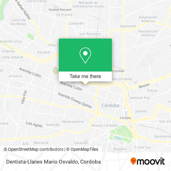 Mapa de Dentista-Llanes Mario Osvaldo