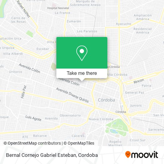 Bernal Cornejo Gabriel Esteban map