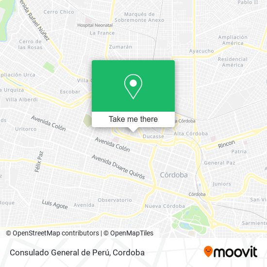 Consulado General de Perú map