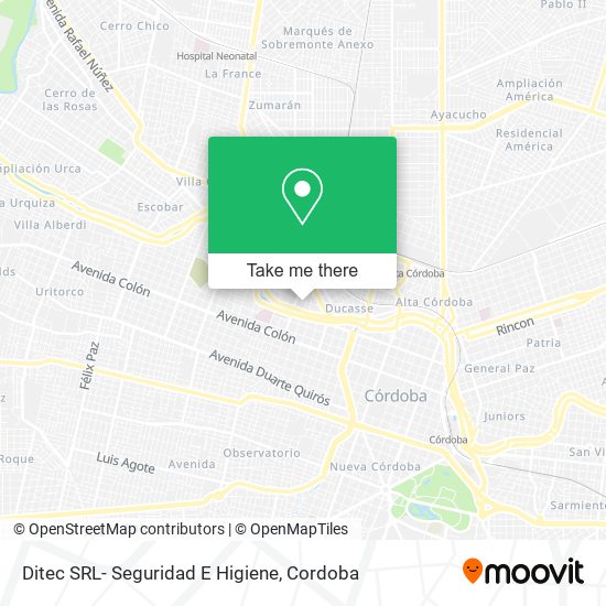 Mapa de Ditec SRL- Seguridad E Higiene