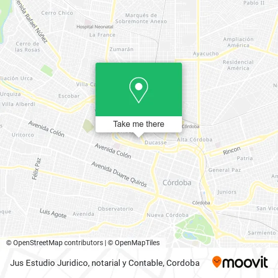Jus Estudio Juridico, notarial y Contable map