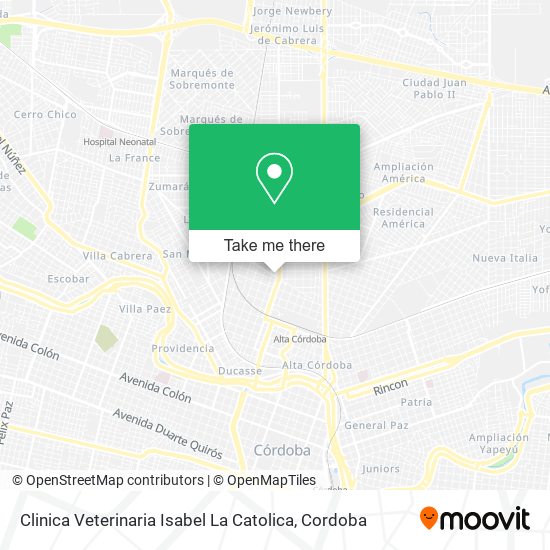 Mapa de Clinica Veterinaria Isabel La Catolica