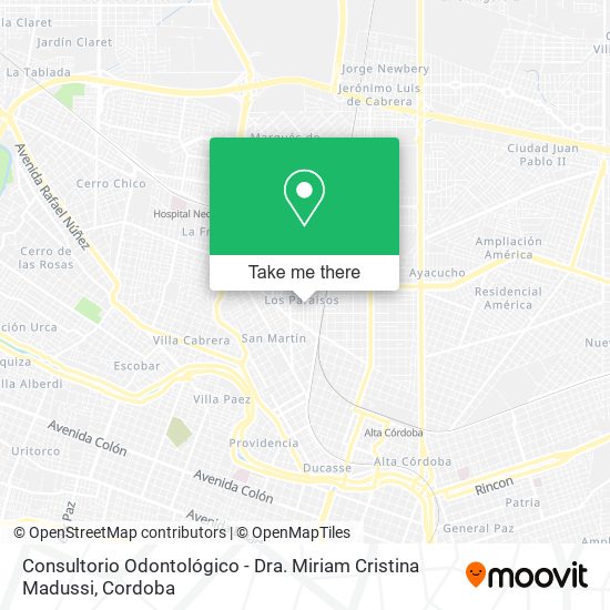 Mapa de Consultorio Odontológico - Dra. Miriam Cristina Madussi