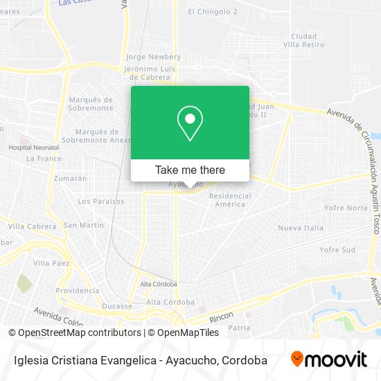 Iglesia Cristiana Evangelica - Ayacucho map