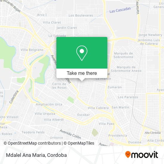 Mapa de Mdalel Ana Maria