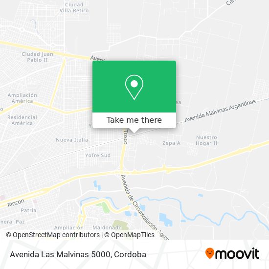 Mapa de Avenida Las Malvinas 5000