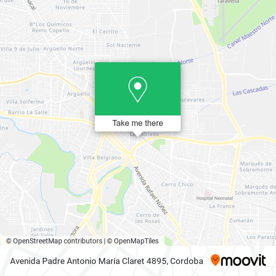 Avenida Padre Antonio María Claret 4895 map
