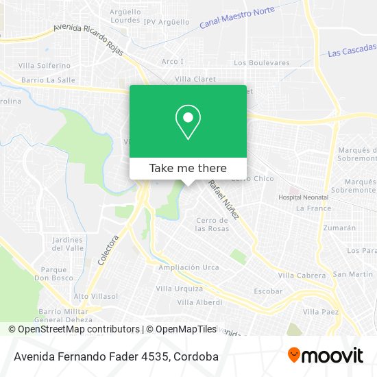 Avenida Fernando Fader 4535 map