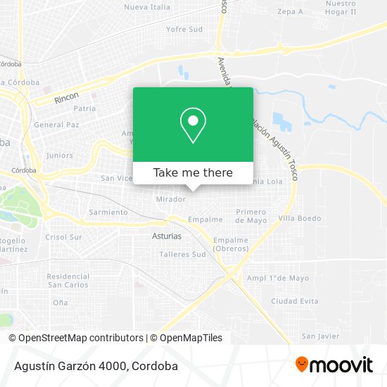 Agustín Garzón 4000 map