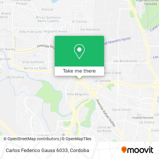 Carlos Federico Gauss 6033 map