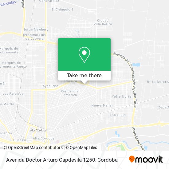 Mapa de Avenida Doctor Arturo Capdevila 1250