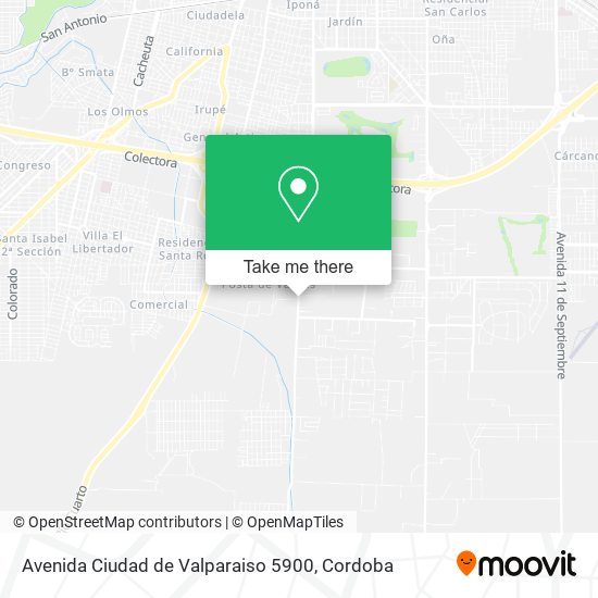 Mapa de Avenida Ciudad de Valparaiso 5900