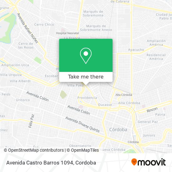 Mapa de Avenida Castro Barros 1094