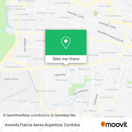 Avenida Fuerza Aerea Argentina map