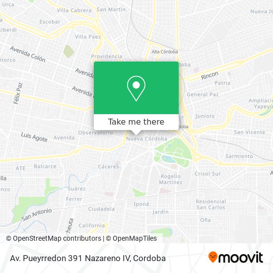 Mapa de Av. Pueyrredon 391 Nazareno IV