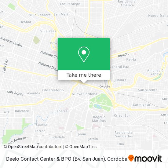 Deelo Contact Center & BPO (Bv. San Juan) map