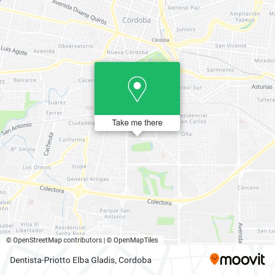 Dentista-Priotto Elba Gladis map