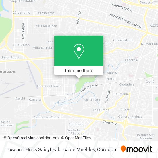 Mapa de Toscano Hnos Saicyf Fabrica de Muebles