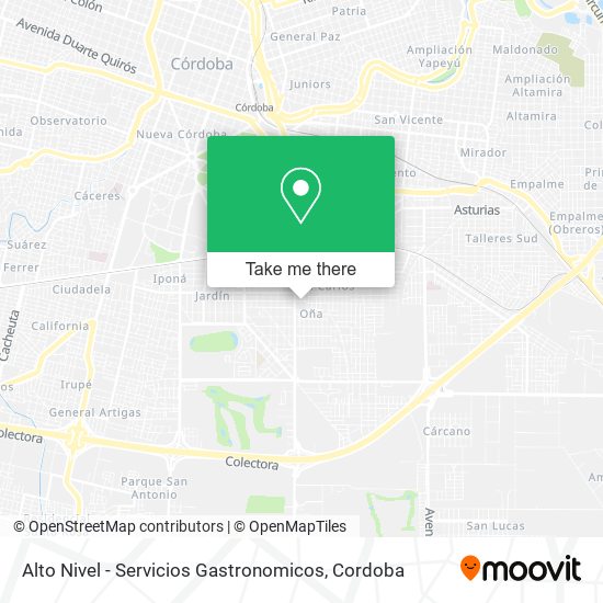 Alto Nivel - Servicios Gastronomicos map