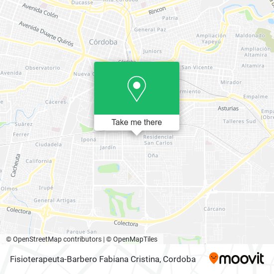 Fisioterapeuta-Barbero Fabiana Cristina map