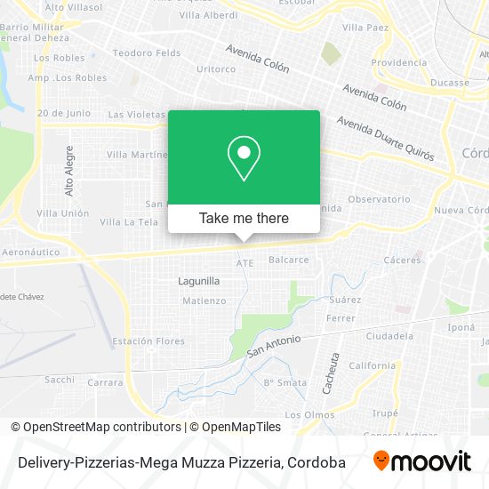 Mapa de Delivery-Pizzerias-Mega Muzza Pizzeria