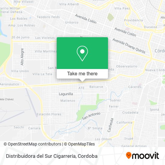 Distribuidora del Sur Cigarrería map