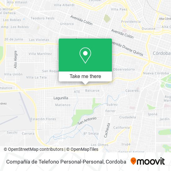 Compañía de Telefono Personal-Personal map