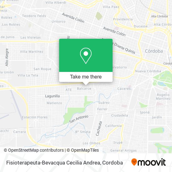 Fisioterapeuta-Bevacqua Cecilia Andrea map